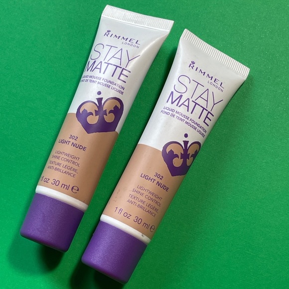 2x Rimmel Stay Matte Liquid Mousse Foundation Lightweight #302 Light Nude (30ml) - Picture 6 of 6